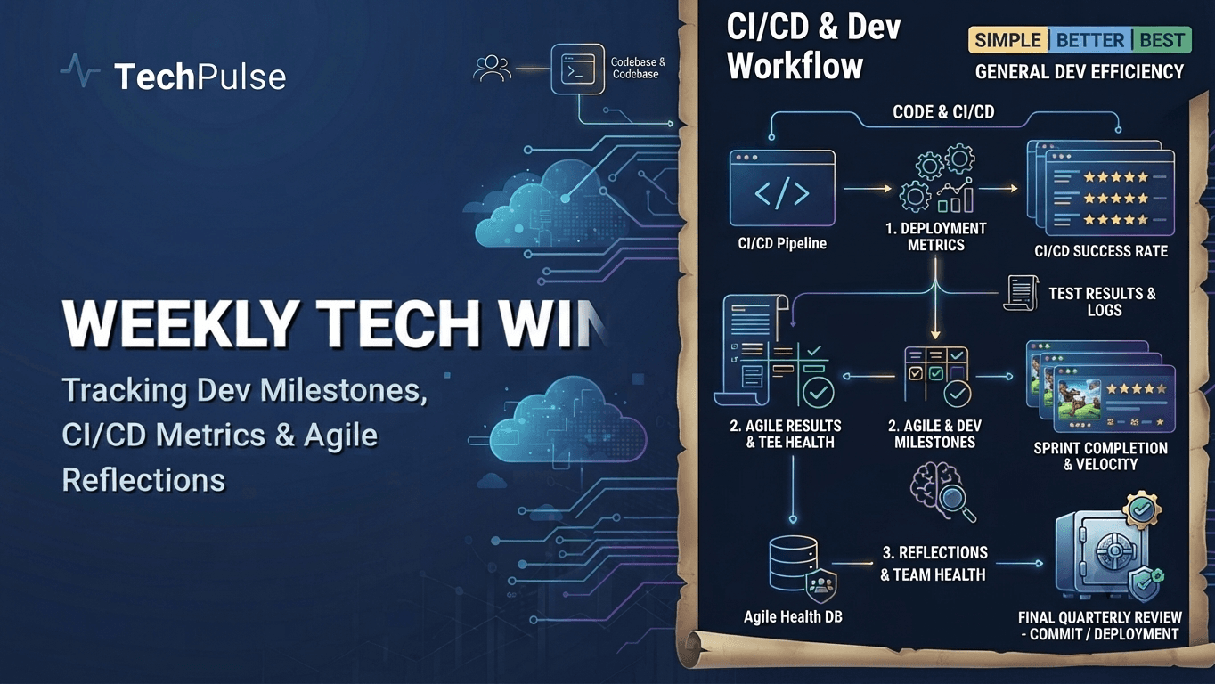 Weekly Tech Wins: Tracking Dev Milestones, CI/CD Metrics & Agile Reflections